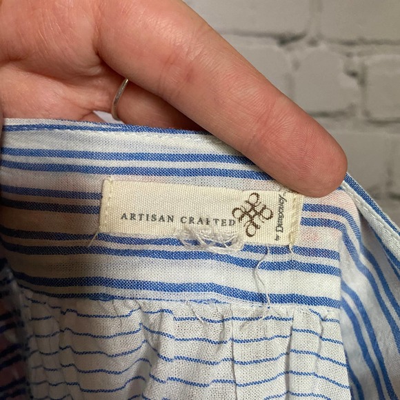 SOLD 🛒 Boho Striped Cotton Blouse - Picture 6 of 6